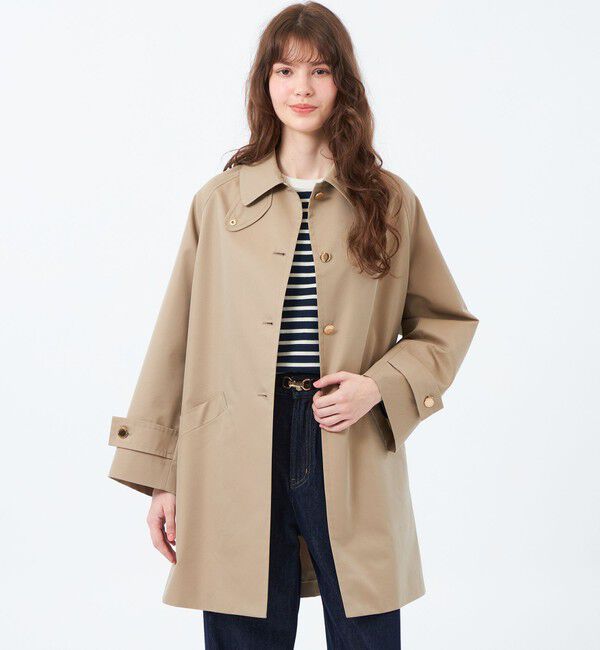 MACKINTOSH PHILOSOPHY「【WELBURY(ウェルベリー)】シャンブレーギャバジン」|ステンカラーコート|ベージュ