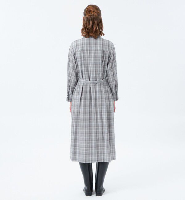 MACKINTOSH PHILOSOPHY「タックスリーブチェックシャツドレス」|ワンピース|