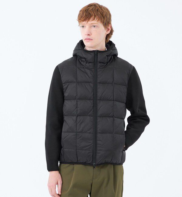 MACKINTOSH PHILOSOPHY「スクエアキルト＆ニット コンビパーカー with TAION」|ブルゾン・スタジャン|ブラック