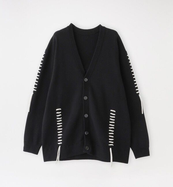  「ポイントスレッド カーディガン」|ニット・セーター|ブラック