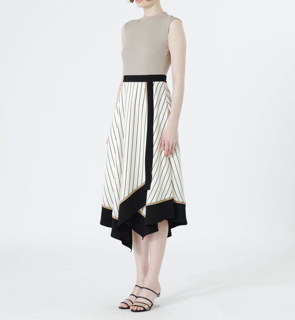  「ストライプブロッキングワンピース」|ワンピース|