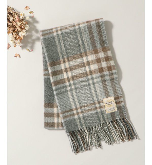 ikka「抗菌加工マルチチェックマフラー」|マフラー|グレイ