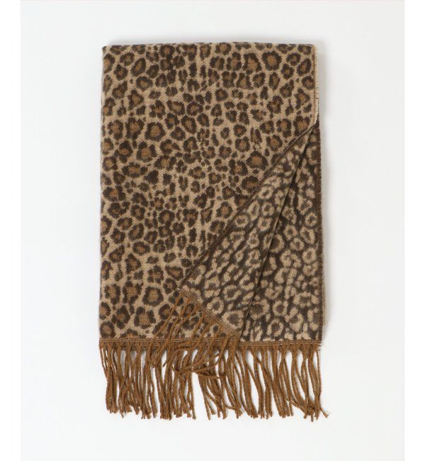 ikka「ミニレオパードジャガードマフラー」|マフラー|