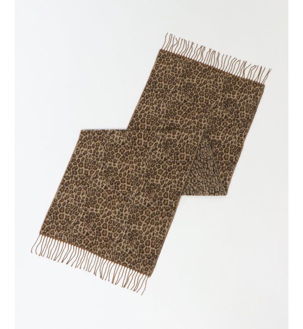 ikka「ミニレオパードジャガードマフラー」|マフラー|