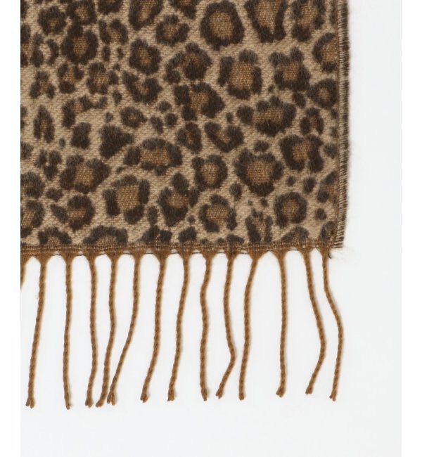 ikka「ミニレオパードジャガードマフラー」|マフラー|