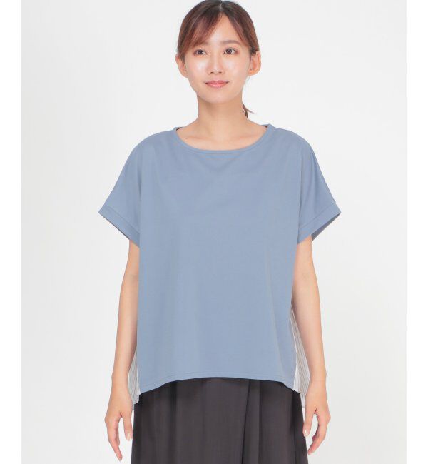 ikka「異素材切り替え裾ラウンドプルオーバー」|その他|