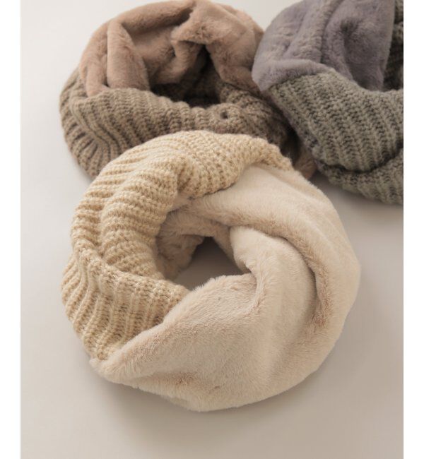 ikka「エコファーMIXスヌード」|マフラー|