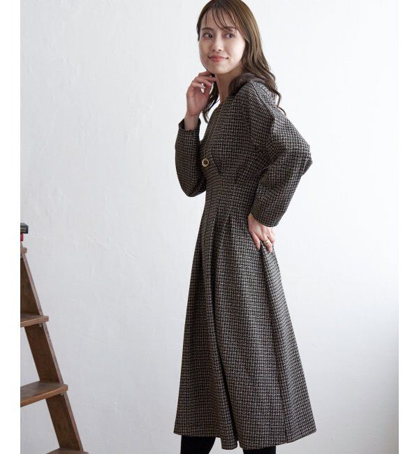 IKKA LOUNGE「カットジャガードワンピース」|ドレス|