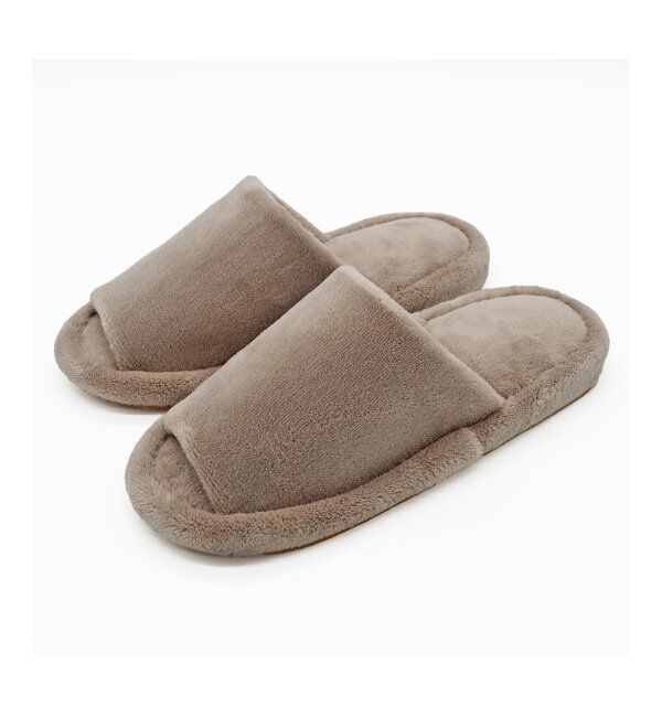 TOKYO DESIGN CHANNEL「マイクロファイバー外縫いスリッパ」|ルームシューズ|ベージュ
