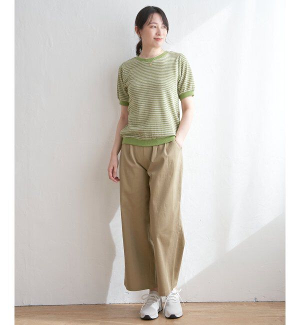 ikka「ハニカム柄ジャガードカットソー」|その他|