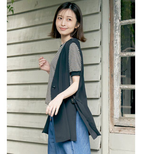 ikka「ハニカム柄ジャガードカットソー」|その他|