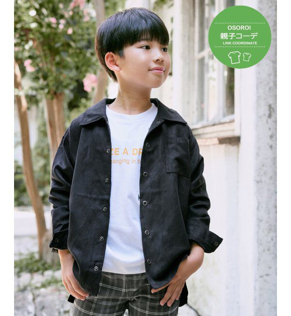 ikka kids「【親子おそろい】フェイクスエードシャウター」|シャツ・ブラウス|ブラック