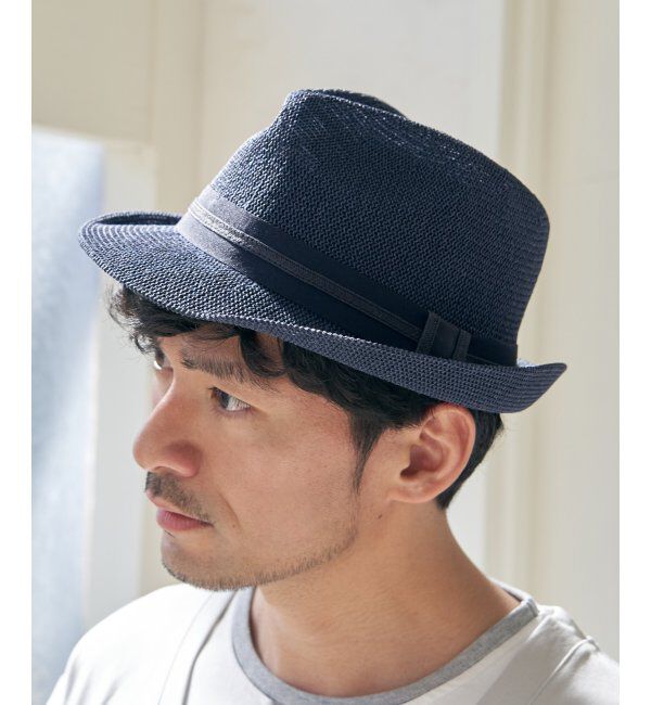 ikka「ドライサーモ中折ハット」|その他|ネイビーブルー