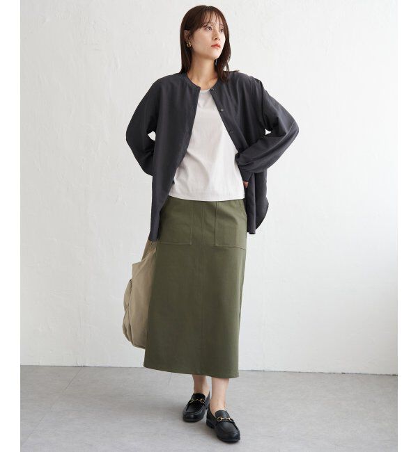 ikka「GOKU楽Iラインタイトスカート」|スカート|