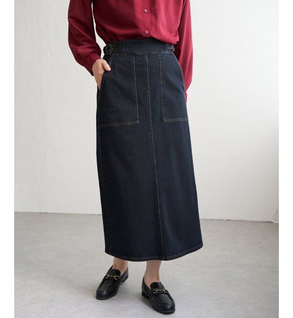 ikka「GOKU楽Iラインタイトスカート」|スカート|