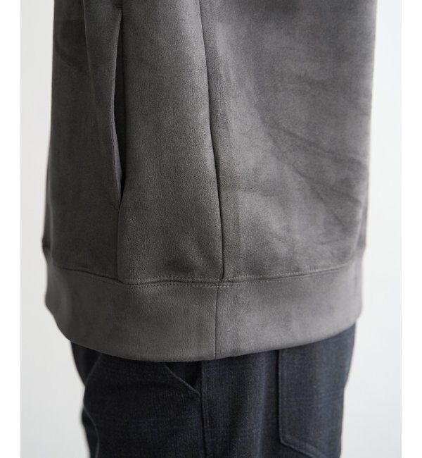 ikka「GOKU楽スエードハーフジップパーカ」|パーカー|