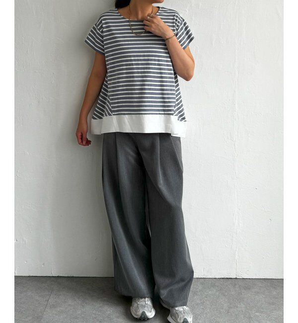 Lbc with Life「Aライン裾切り替えカットソー」|その他|