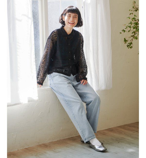 Lbc with Life「総レースシャツジャケット」|ブルゾン・スタジャン|