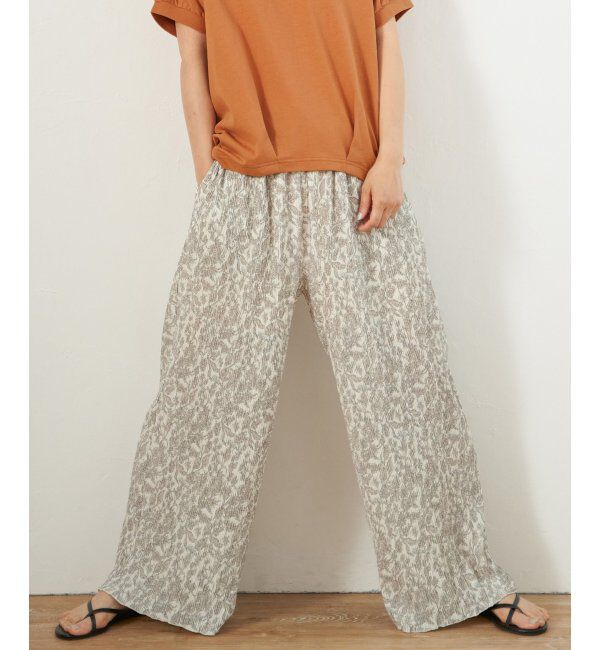 Lbc with Life「ボタニカルプリントプリーツパンツ」|その他|