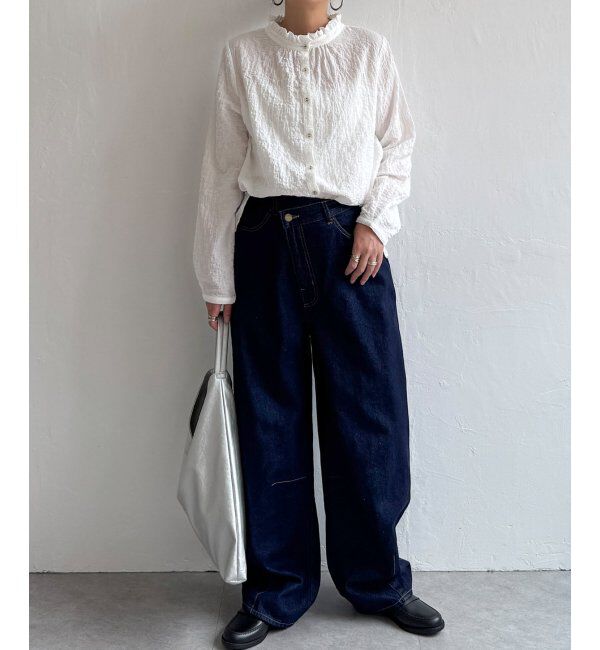 Lbc with Life「オーガニックコットン襟フリルブラウス」|シャツ・ブラウス|