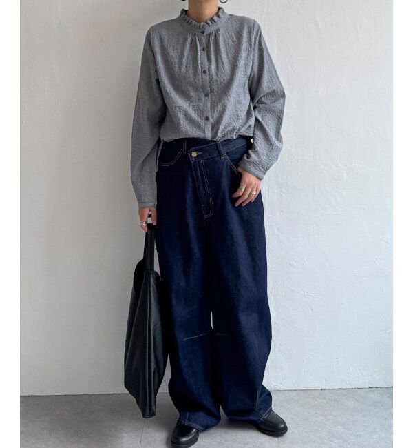 Lbc with Life「オーガニックコットン襟フリルブラウス」|シャツ・ブラウス|