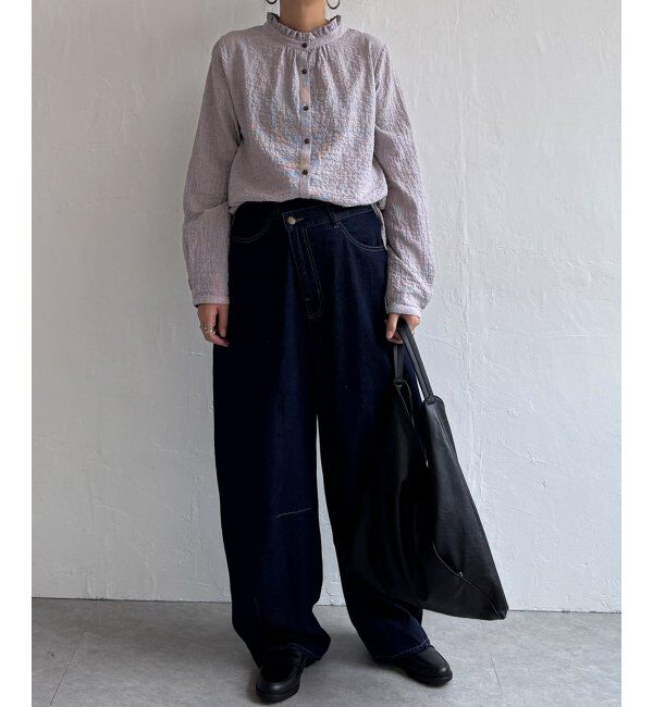 Lbc with Life「オーガニックコットン襟フリルブラウス」|シャツ・ブラウス|