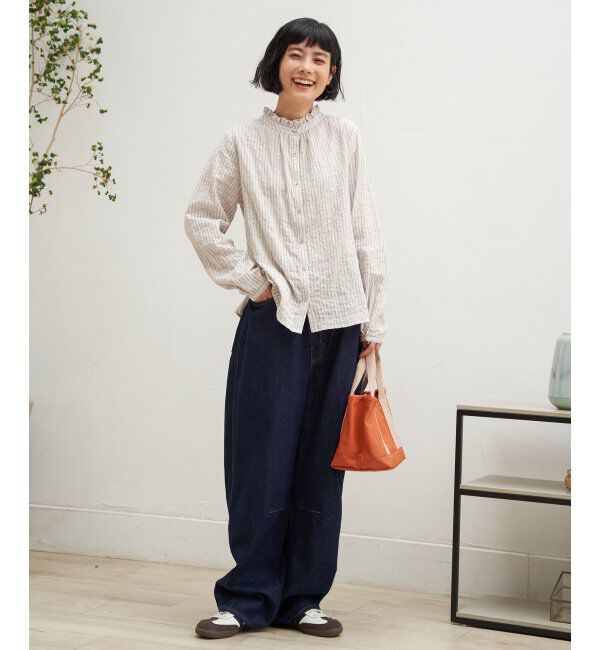 Lbc with Life「オーガニックコットン襟フリルブラウス」|シャツ・ブラウス|