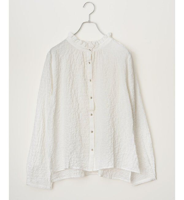 Lbc with Life「オーガニックコットン襟フリルブラウス」|シャツ・ブラウス|