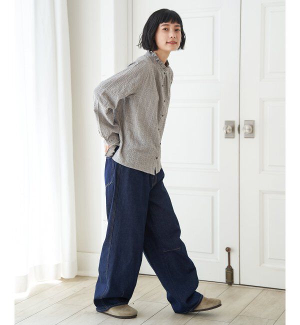 Lbc with Life「オーガニックコットン襟フリルブラウス」|シャツ・ブラウス|