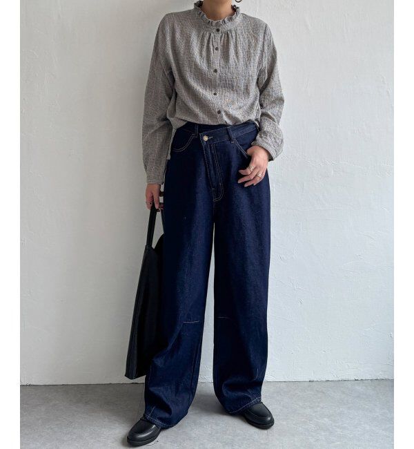 Lbc with Life「オーガニックコットン襟フリルブラウス」|シャツ・ブラウス|