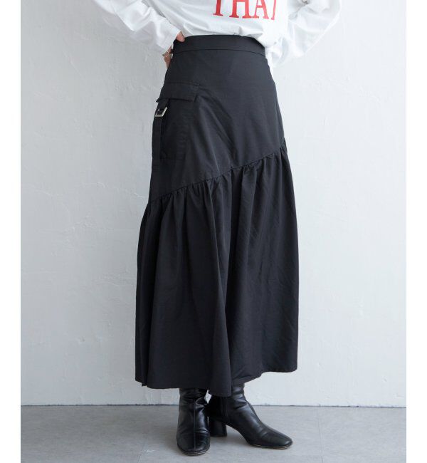 VENCE share style「ナイロンティアードミリタリースカート」|スカート|