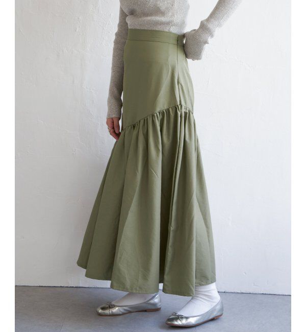 VENCE share style「ナイロンティアードミリタリースカート」|スカート|