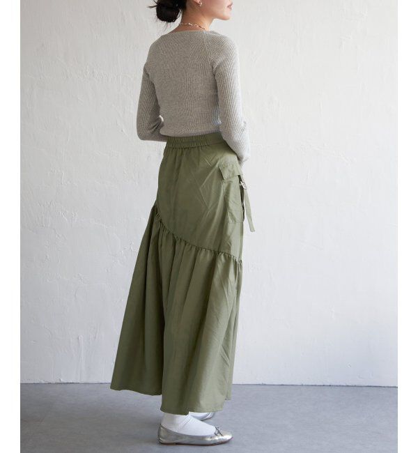 VENCE share style「ナイロンティアードミリタリースカート」|スカート|