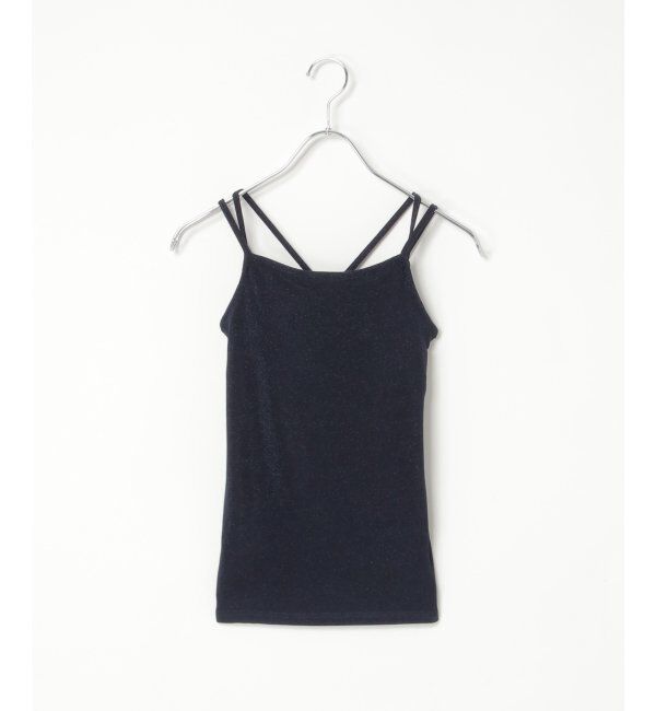 VENCE share style「ラメカットソーバッククロスキャミソール」|タンクトップ|
