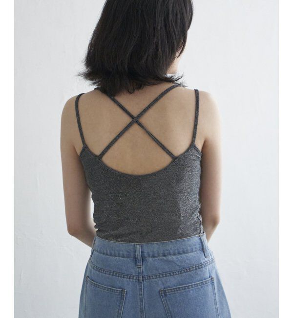 VENCE share style「ラメカットソーバッククロスキャミソール」|タンクトップ|
