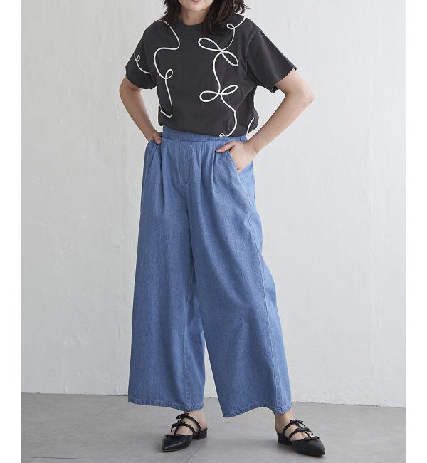 VENCE share style「6.5OZデニム2タックワイドパンツ」|デニム|