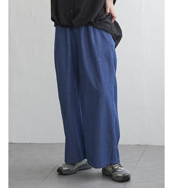 VENCE share style「6.5OZデニム2タックワイドパンツ」|デニム|