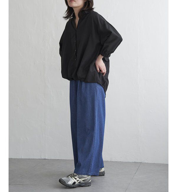 VENCE share style「6.5OZデニム2タックワイドパンツ」|デニム|