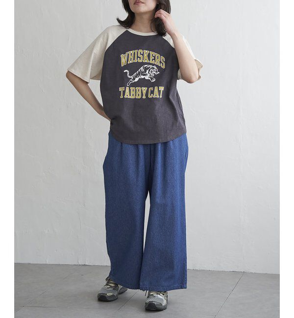 VENCE share style「6.5OZデニム2タックワイドパンツ」|デニム|