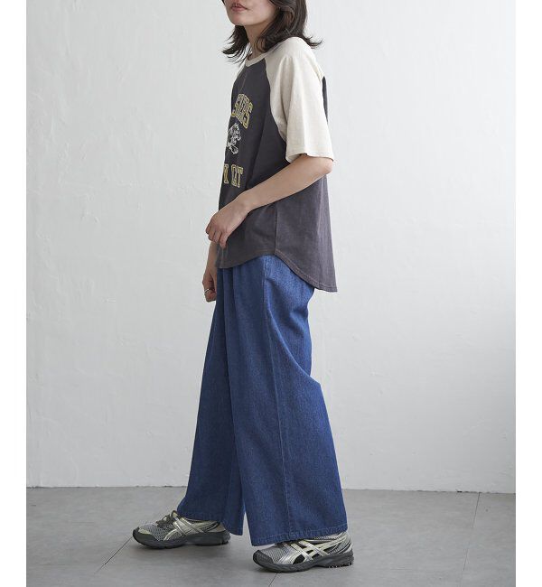 VENCE share style「6.5OZデニム2タックワイドパンツ」|デニム|