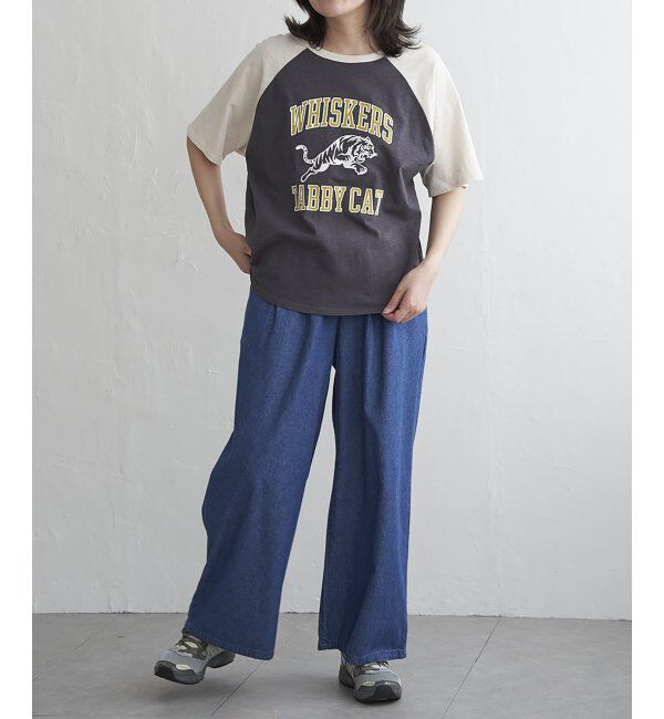 VENCE share style「6.5OZデニム2タックワイドパンツ」|デニム|