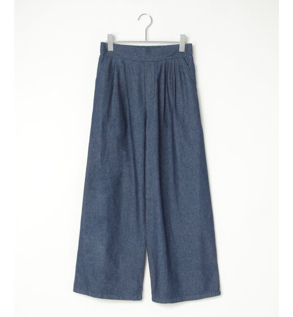 VENCE share style「6.5OZデニム2タックワイドパンツ」|デニム|ネイビーブルー