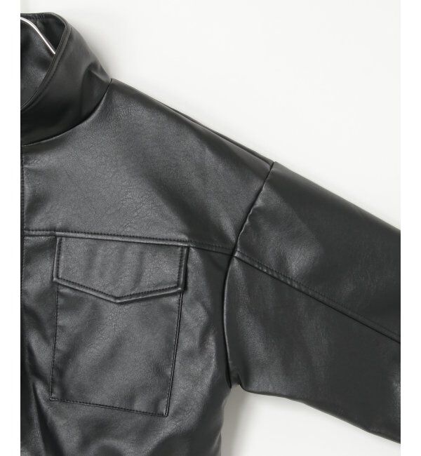 VENCE share style「合皮ショートジャケット」|ブルゾン・スタジャン|