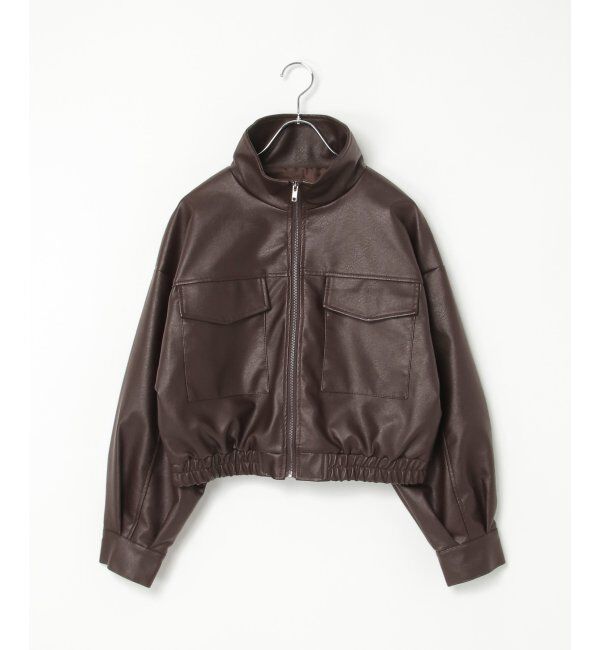 VENCE share style「合皮ショートジャケット」|ブルゾン・スタジャン|