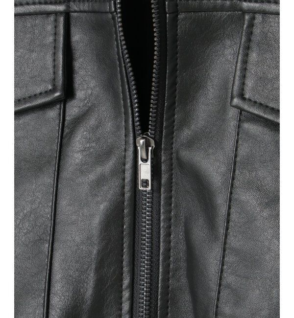 VENCE share style「合皮ショートジャケット」|ブルゾン・スタジャン|