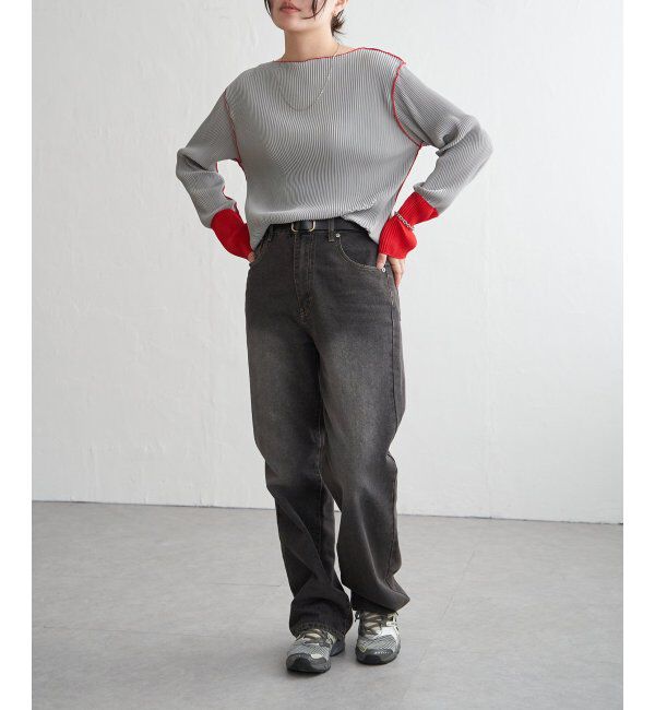 VENCE share style「プリーツ加工配色袖トップス」|その他|