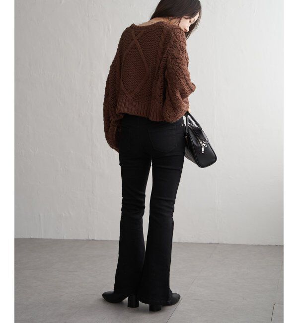 VENCE share style「ロービングケーブルショートプルオーバー」|ニット・セーター|