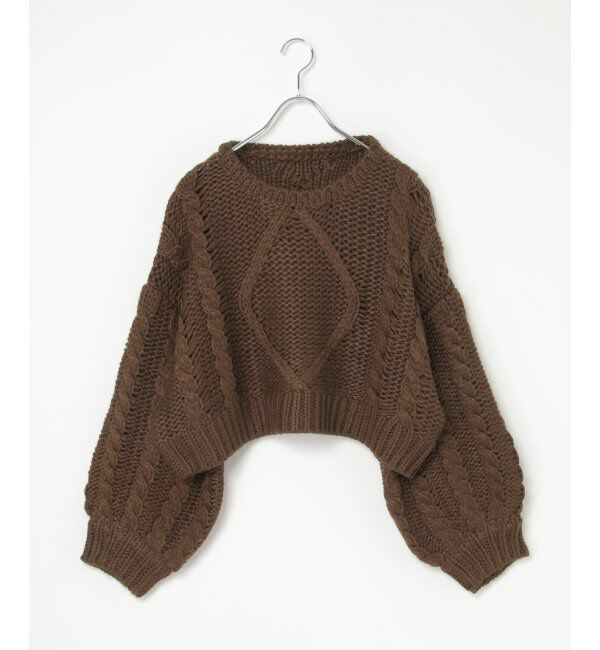 VENCE share style「ロービングケーブルショートプルオーバー」|ニット・セーター|