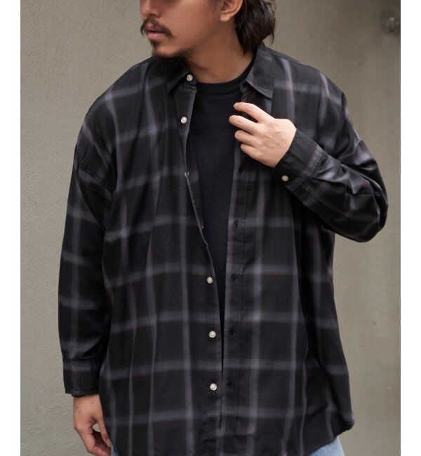 VENCE share style「BEVERLY HILLS POLO CLUB TRルーズシルエットシャツ」|シャツ・ブラウス|ブラック