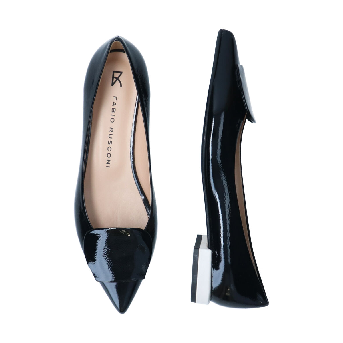 FABIO RUSCONI 「【FABIO RUSCONI】ローヒールポインテッドトウパンプス」|パンプス|